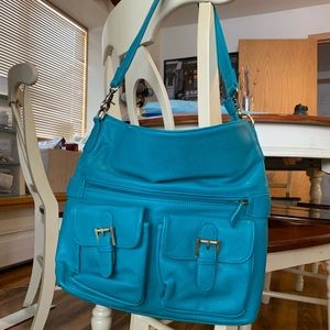 J Totes Teal Purse/Camera